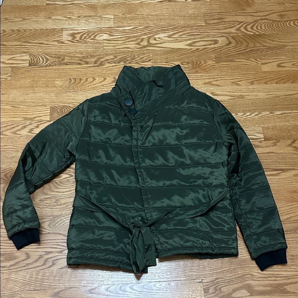 Olive Green Women's Puffer Jacket